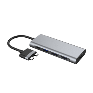 9-IN-2 Dual USB C HUB MST